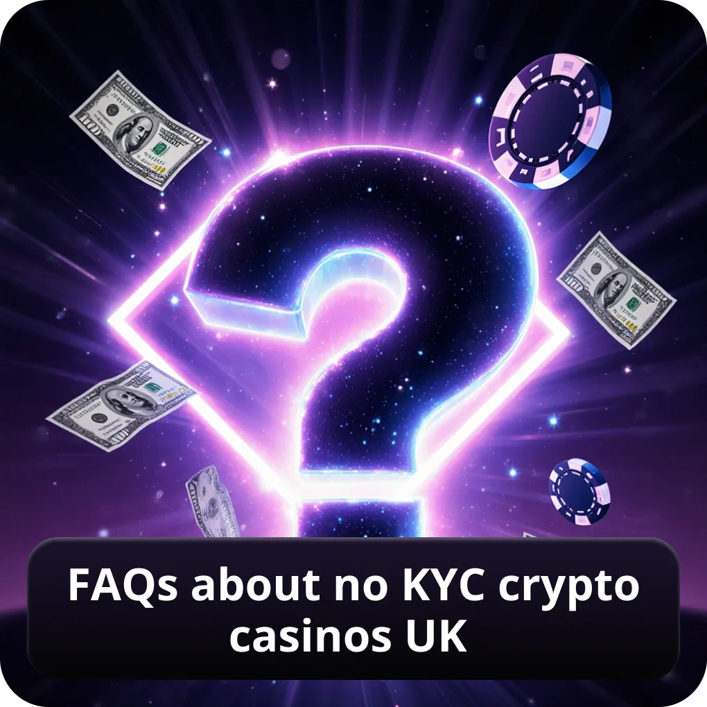 FAQs about no KYC crypto casinos UK